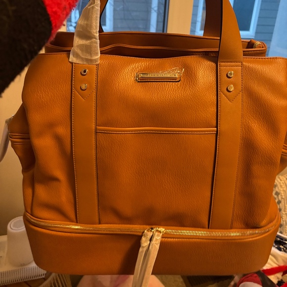 Poppy & Peonies Handbags - Poppy & Peonies Travel Tote Cognac
